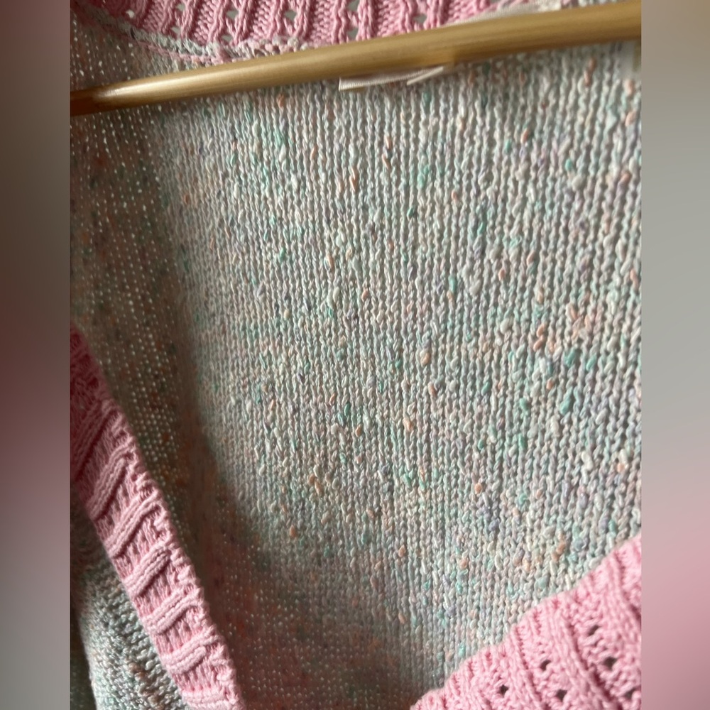 Love Shack Fancy cropped knit cardigan in rose - Picture 7 of 8